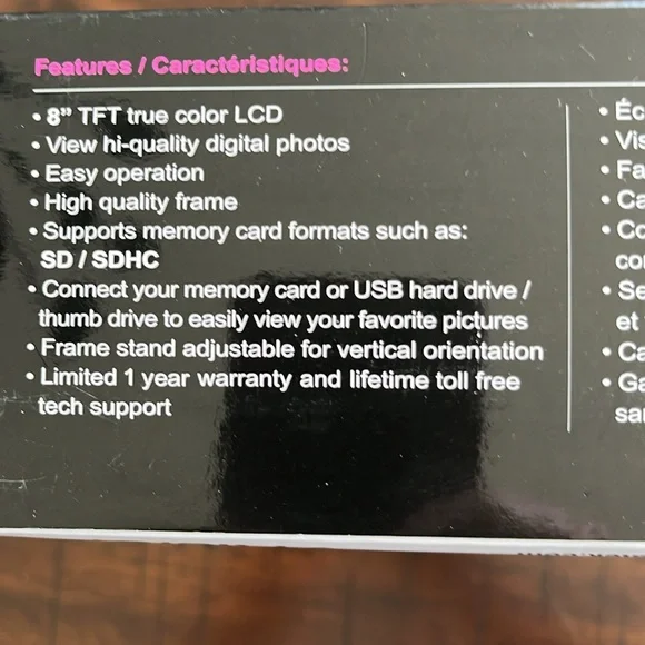 Aluratek 8" Digital Photo Frame - Picture 3 of 4